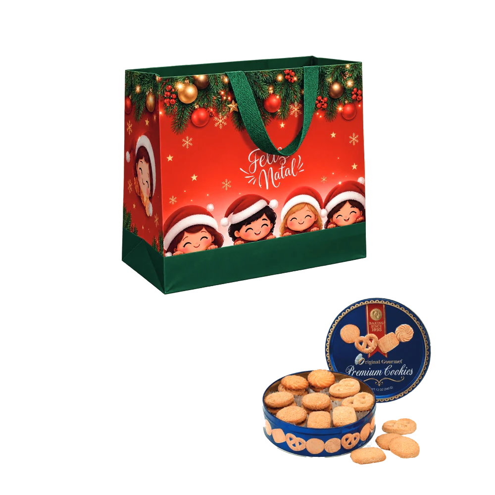 Luzes: embalagem natalina original do folder 2026